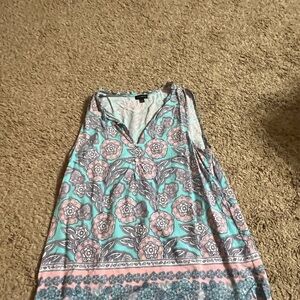 Talbots Floral Top in Pink and Blue